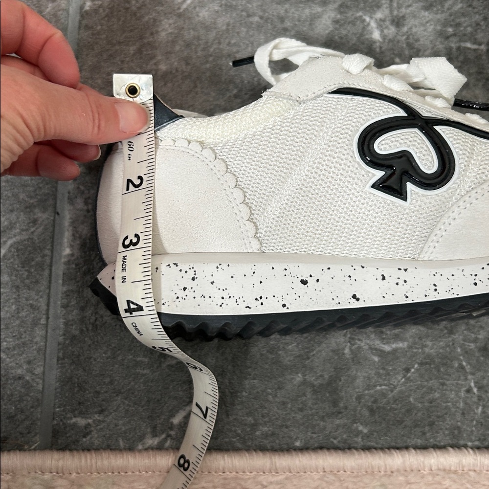Kate Spade White and Black Brigitte Runner Tennis Shoe Size 7.5 B Retro Style - Picture 14 of 15